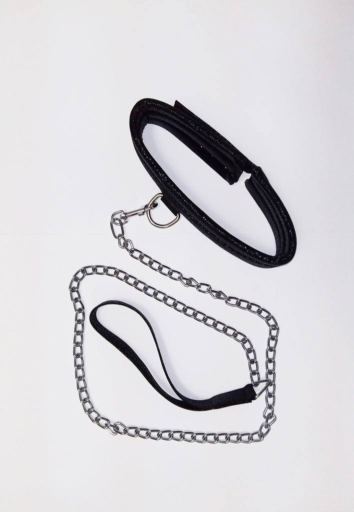 Collar con asa y cadena, bdsm, bondage, Feel Love Fantasy