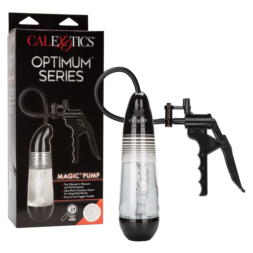 Bomba de pene con funda de silicon, masturbador para hombre transaparente, Optimum Series Magic Pump