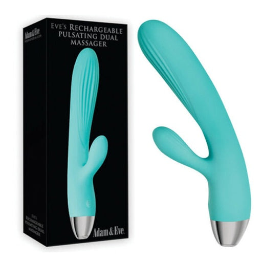 Vibrador con estimulador de clítoris, Adam & Eve masajeador Dual Pulsante recargable