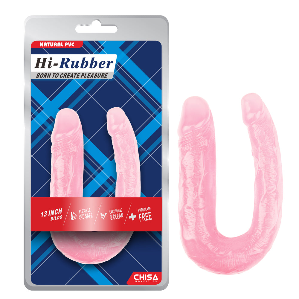 Dildo dual, doble penetración 13 Inch Dildo pink, 33cm