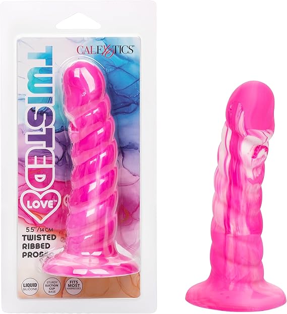 Dildo adherible sensación realista, rosa 14cm Twisted Calexotics