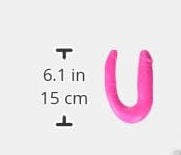 Dildo dual sensación realista, rosa Double Trouble Pink 22cm aprox