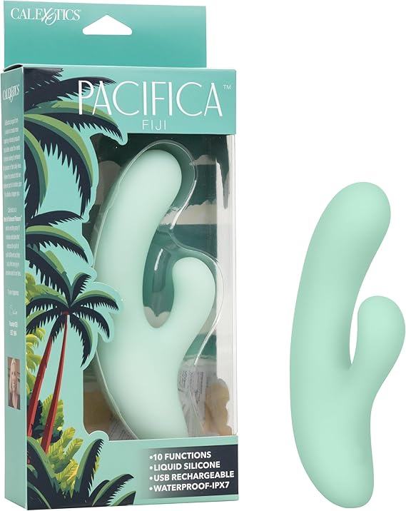 Vibrador de punto G 10 modos de doble motor para mujer, eje flexible y silicona impermea, Pacifica Fiji CalExotics