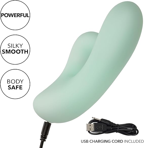 Vibrador de punto G 10 modos de doble motor para mujer, eje flexible y silicona impermea, Pacifica Fiji CalExotics