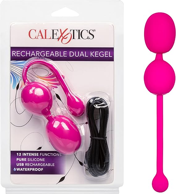 Ejercitador doble Kegel recargable, color rosa, California Exotics Novelties Bolas Kegel