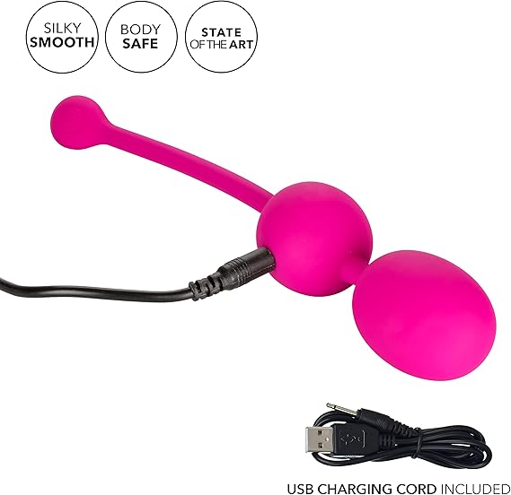 Ejercitador doble Kegel recargable, color rosa, California Exotics Novelties Bolas Kegel