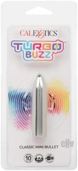 Mini vibrador bala en color plata, 10 funciones de pulsación Turbo Buzz Classic Mini Bullet - Silver