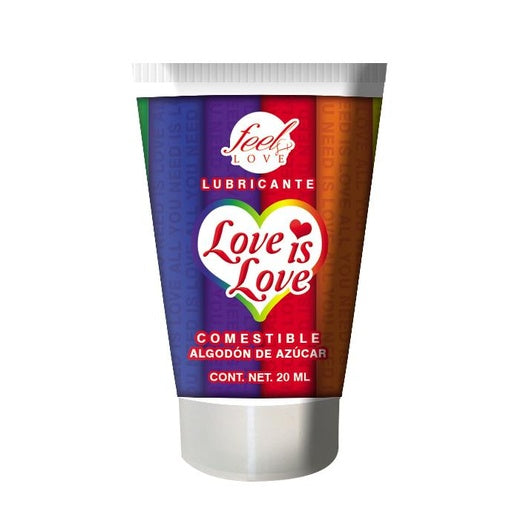 Lubricante comestible a base de agua, Feel Love, Love is love 20ml y 60 ml, algodón de azúcar