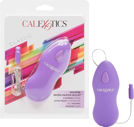 Vibrador de bala microcalentado con vibración potente, morado CalExotics