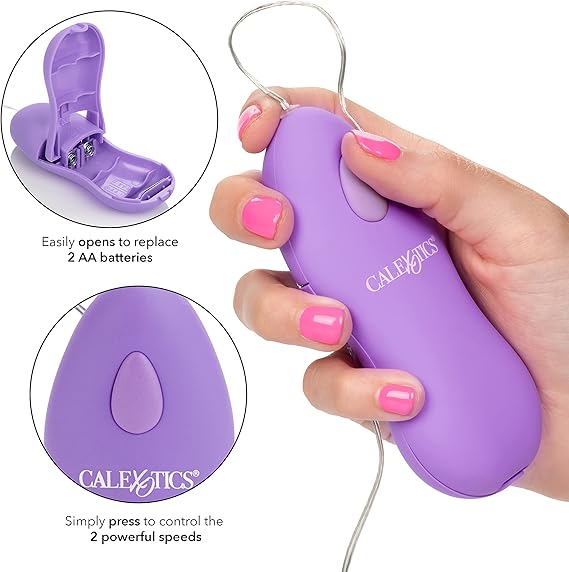Vibrador de bala microcalentado con vibración potente, morado CalExotics