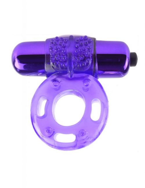 Anillo vibrador con estimulador de clítoris morado Fantasy C-Ringz Vibrating Super Ring