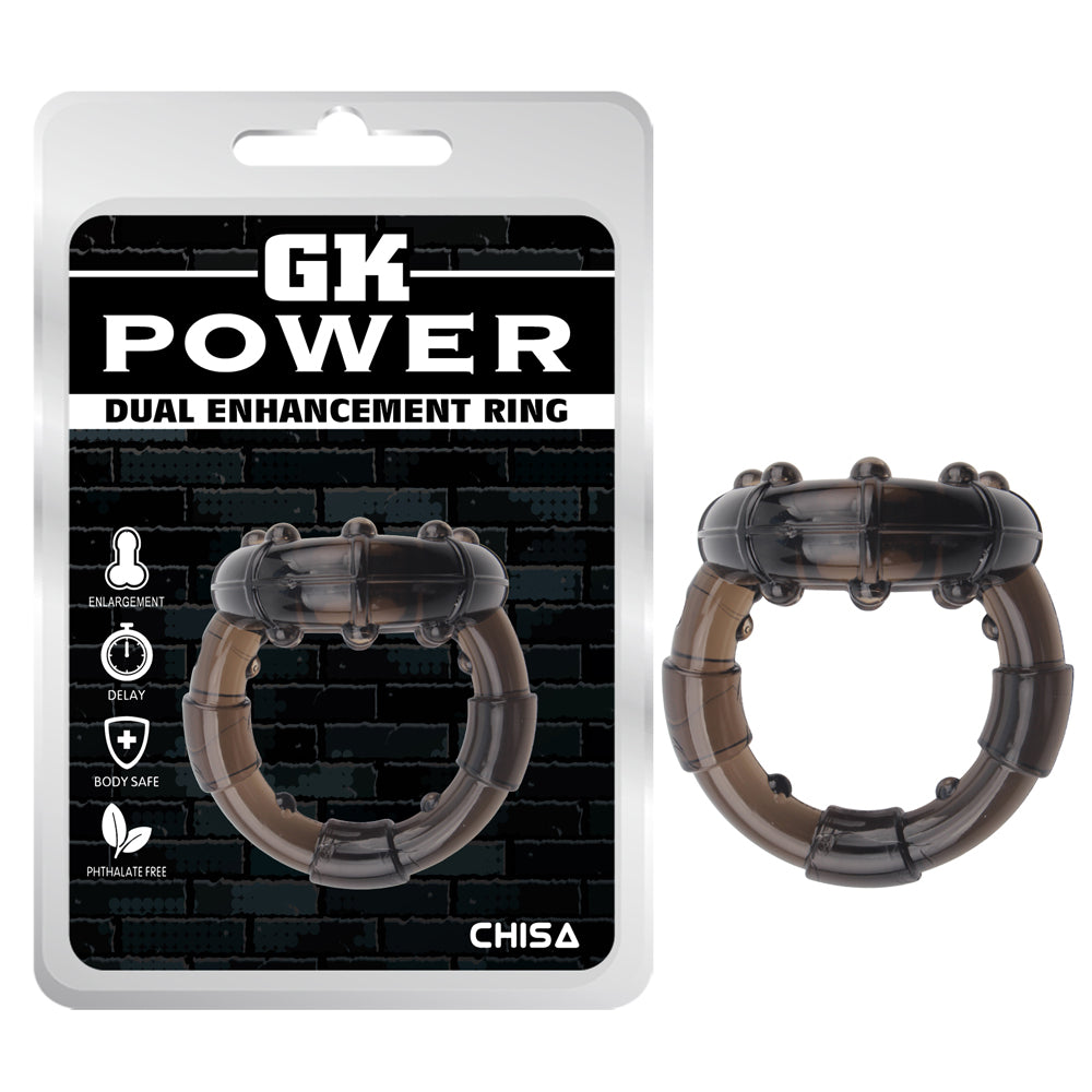 Anillo doble para pene, retardador, mantiene firmeza y estimulación de clítoris Dual Enhancement Ring