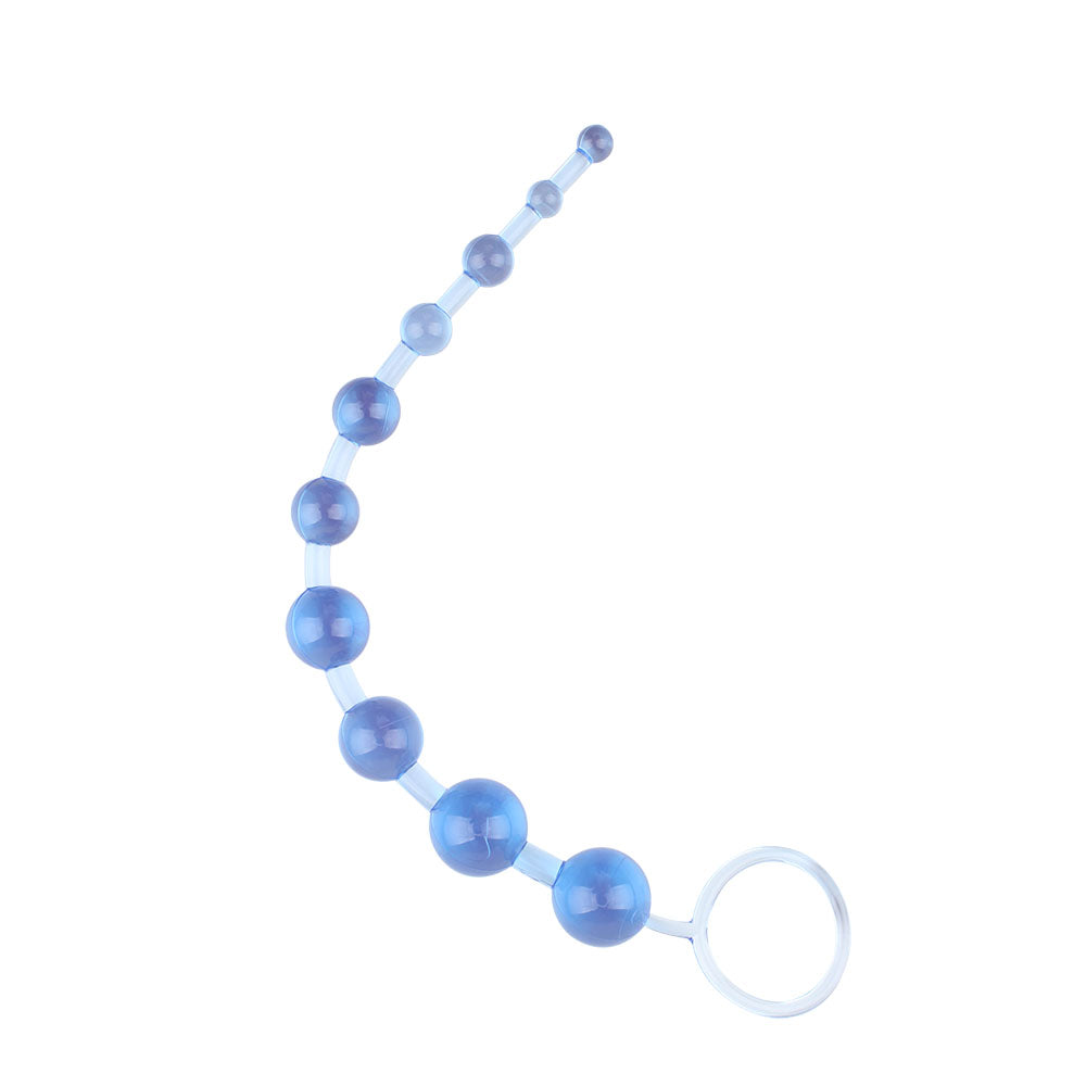 Bolas anales de gel para estimular y preparar la penetración anal, Sassy Anal Beads-Blue, CalExotics