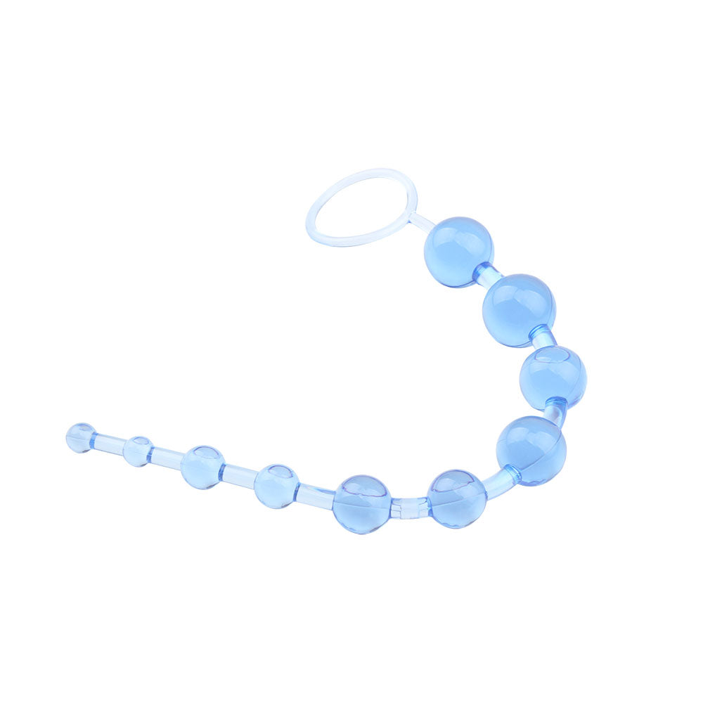 Bolas anales de gel para estimular y preparar la penetración anal, Sassy Anal Beads-Blue, CalExotics