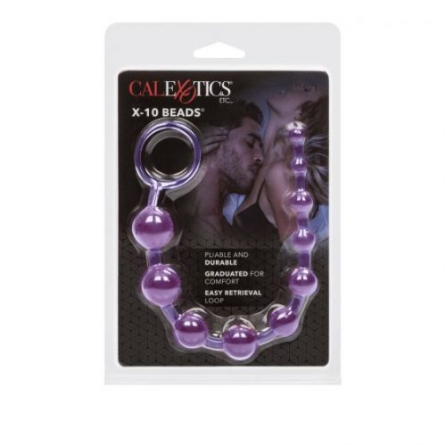 Bolas anales para principiantes, 10 cuentas graduales, x-10 beads purple CalExotics
