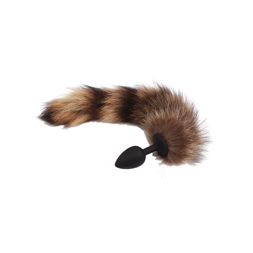Plug anal con cola de zorro sintética y suave, Foxy Anal Tail Plug Brown