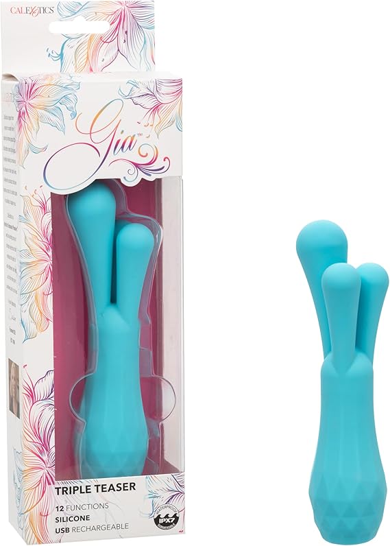 Vibrador y estimulador de clítoris, punto G, Gia Triple Teaser, CalExotics