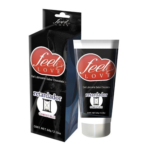 Lubricante retardador comestible, sabor chocolate, vaginal, Feel Love 20ml y 60ml