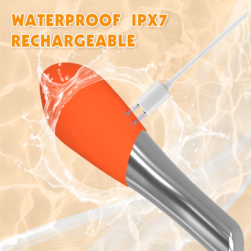 Succionador y estimulador de clítoris, color naranja, Wallow lust ripple