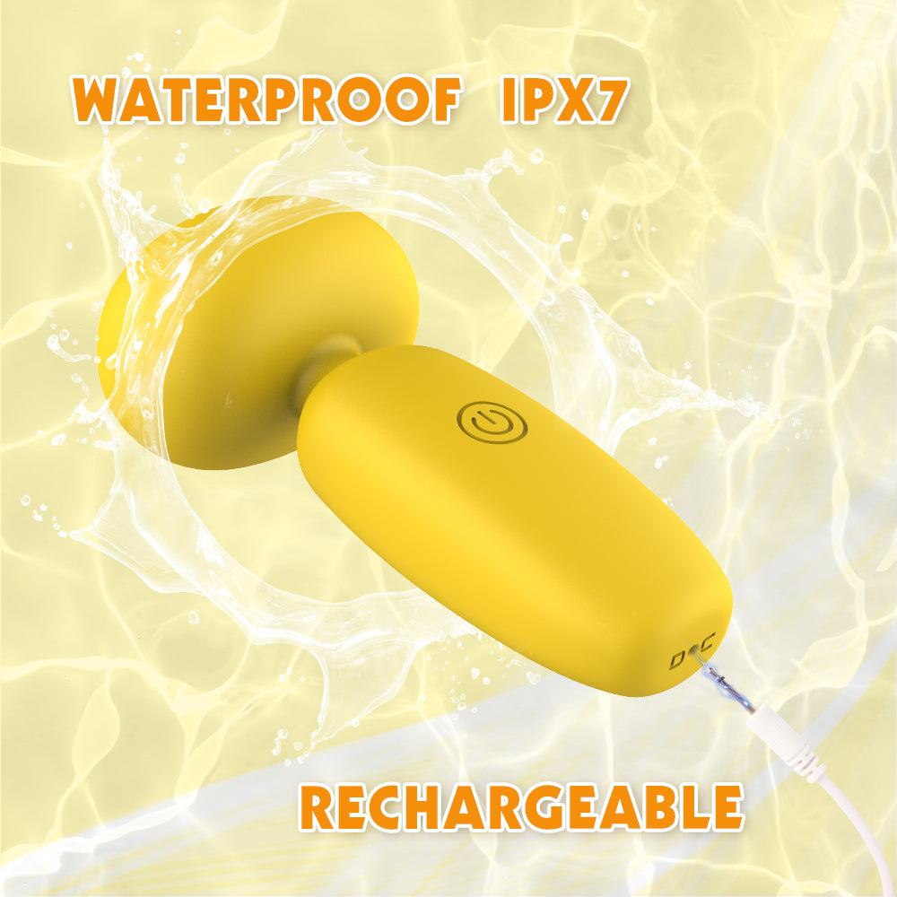Vibrador y estimulador de clítoris Buster color amarillo, 10 patrones de vibración