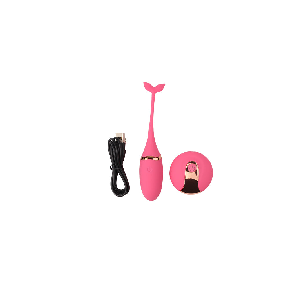Vibrador bullet en forma de pez a control remoto, Beckoning Beats Bullet Vibrator-Pink