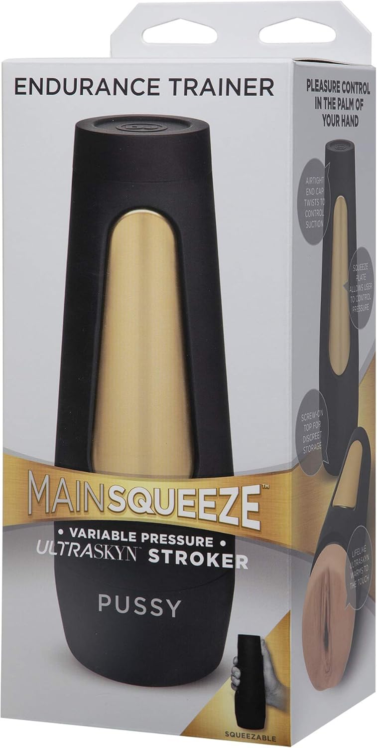 Masturbador masculino con interior texturizado, Mains Queeze endurance trainer strocker pussy