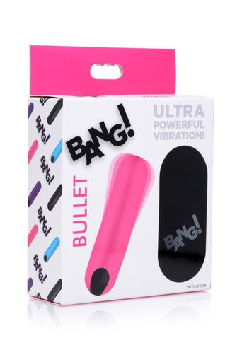 Vibrador a control remoto. Bang! Bullet 3 in, azul, negro, rosa, morado