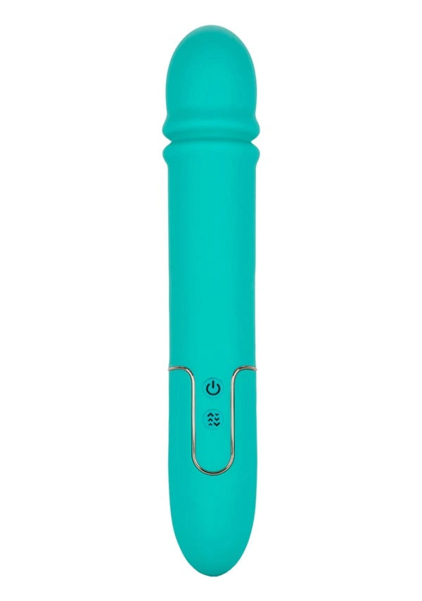 Vibrador diseño ergonómico curveado, placer poderoso con facilidad Shameless flirt Aqua, Calexotics