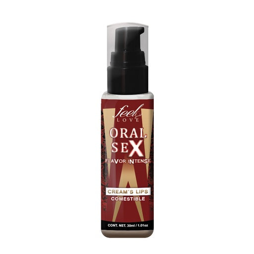 Lubricante comestible, Oral Sex 30ml sabor moka, exotic nut, crema irlandesa y cream's lips