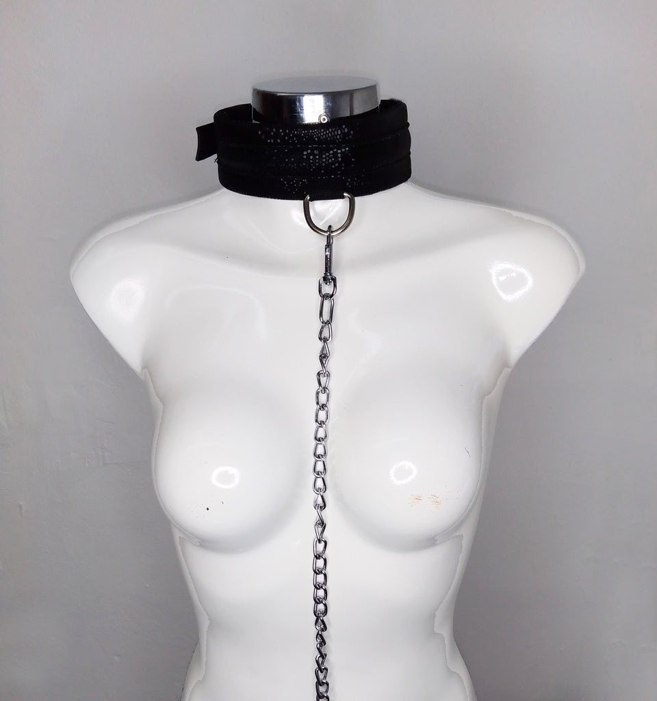 Collar con asa y cadena, bdsm, bondage, Feel Love Fantasy