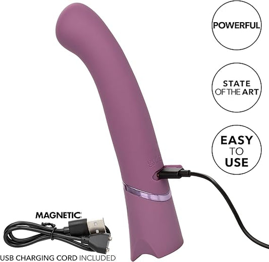 Vibrador de punto G impermeable de silicona recargable, Orgasmatron digital G_Wand CalExotics 19cm