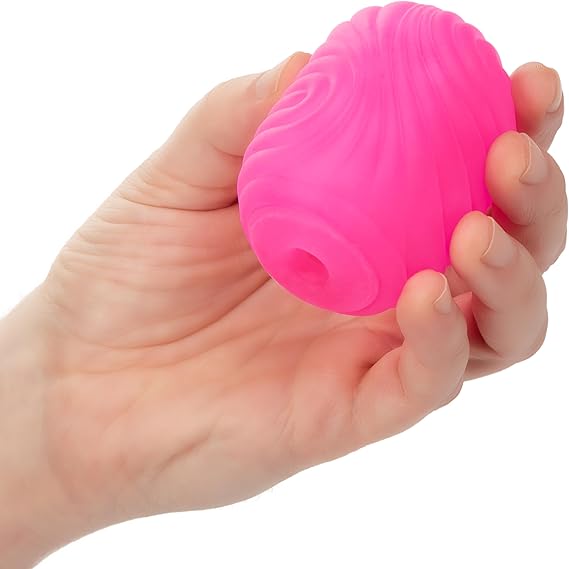 Masturbador masculino texturizado  Stroker y succión superior, rosa, Pop sock Textured pink CalExotics