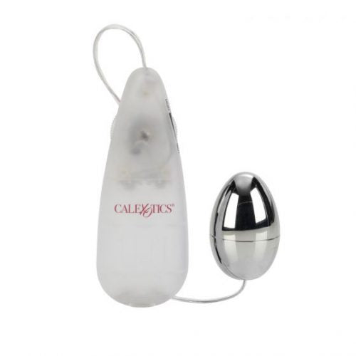 Huevo vibrador, estimulador plateado, zonas erógenas  Pocket Exotics CalExotics
