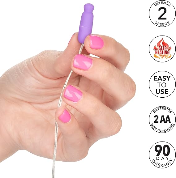 Vibrador de bala microcalentado con vibración potente, morado CalExotics