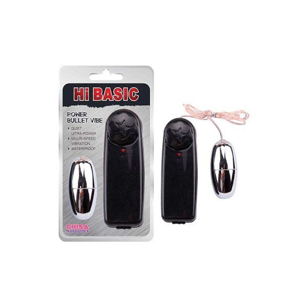 Bala vibradora estimulante, zonas erógenas  Power Bullet Vibe plateada, Chisa