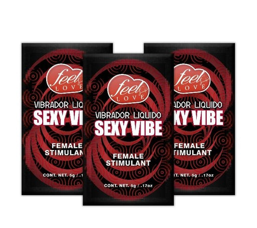 Vibrador Liquido Estimulante Femenino, gel con efecto vibrador, Sexy Vibe 5g Feel Love