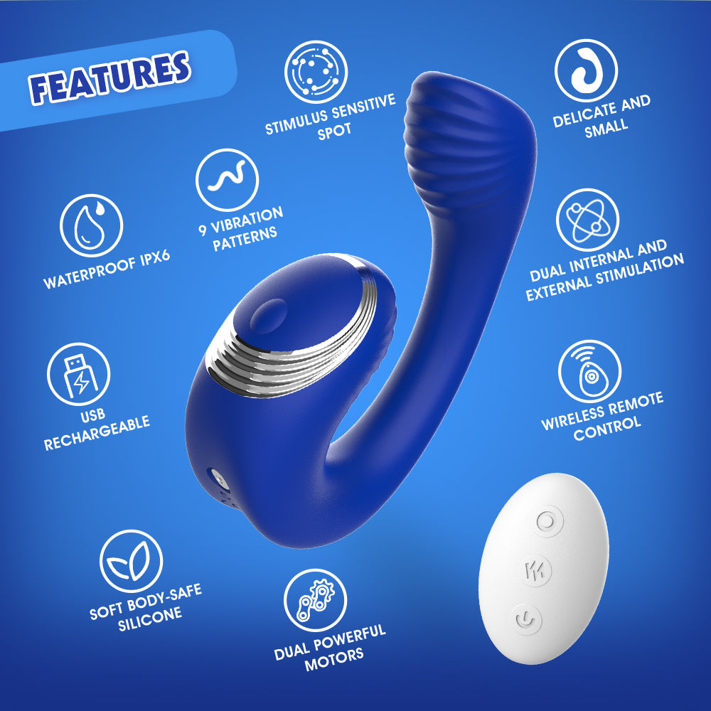 Vibrador, estimulador de punto G y clítoris,  Meteor vibrador dual