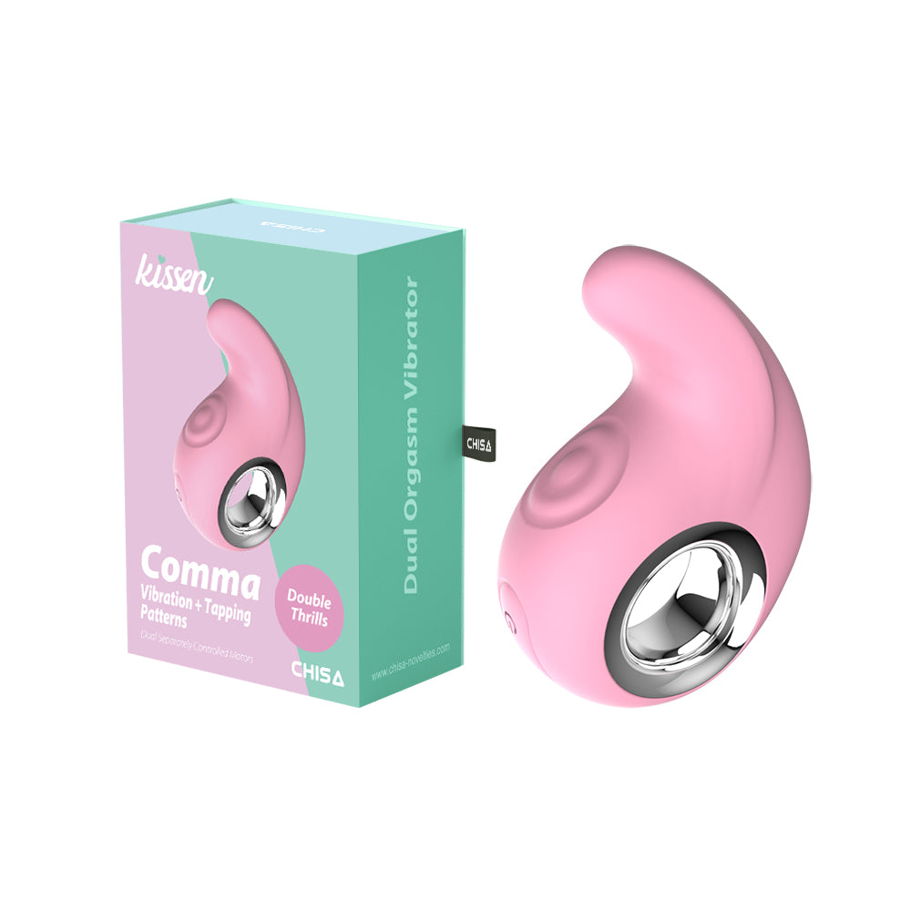 Vibrador y patrones de tapping para clítoris, Comma estimulador con tapping