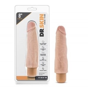 Vibrador grande y realista, Dr Skin Cock vibe 14, venoso para mayor estimulación 20.3 cm