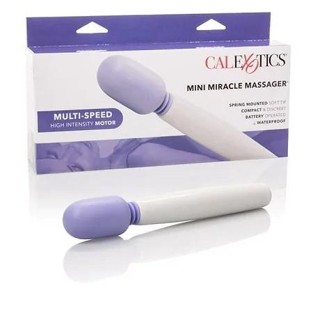 Mini masajeador, Vibrador de varita corporal, Mini miracle Massager wand purple, Calexotics
